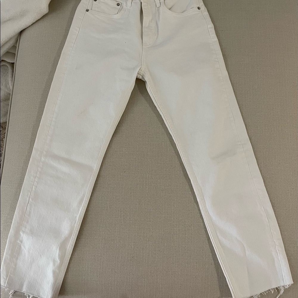 White Zara Ankle Jeans